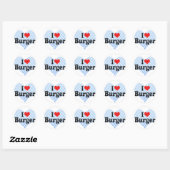 I Love Burger Ronde Sticker (Vel)