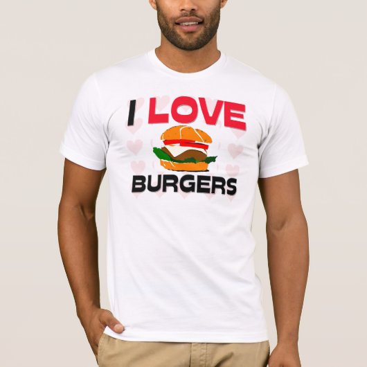 I Love Burgers T-shirt (Voorkant)