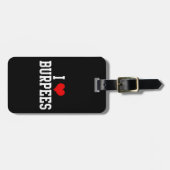 I Love Burpees, Fitness Bagagelabel (Voorkant horizontaal)