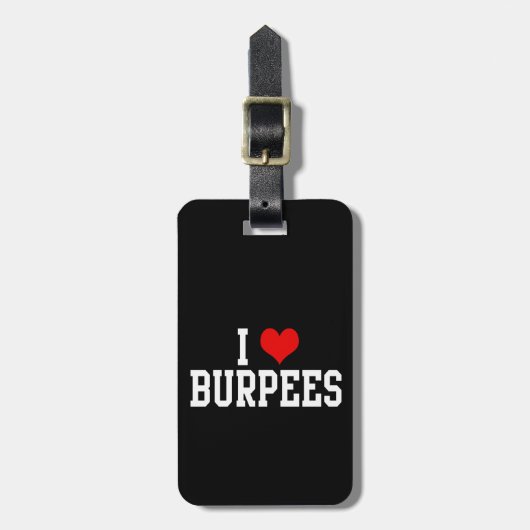 I Love Burpees, Fitness Bagagelabel (Voorkant verticaal)