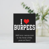 I Love Burpees, Fitness Briefkaart (Staand voorkant)