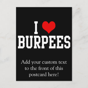I Love Burpees, Fitness Briefkaart
