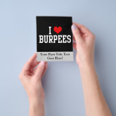 I Love Burpees, Fitness Flyer (Hand)
