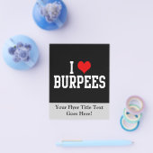 I Love Burpees, Fitness Flyer (Enkel)