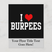 I Love Burpees, Fitness Flyer (Voorkant)