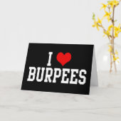 I Love Burpees, Fitness Kaart (Gele Bloem)