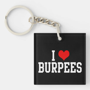 I Love Burpees, Fitness Sleutelhanger