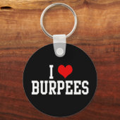 I Love Burpees, Fitness Sleutelhanger (Achterkant)
