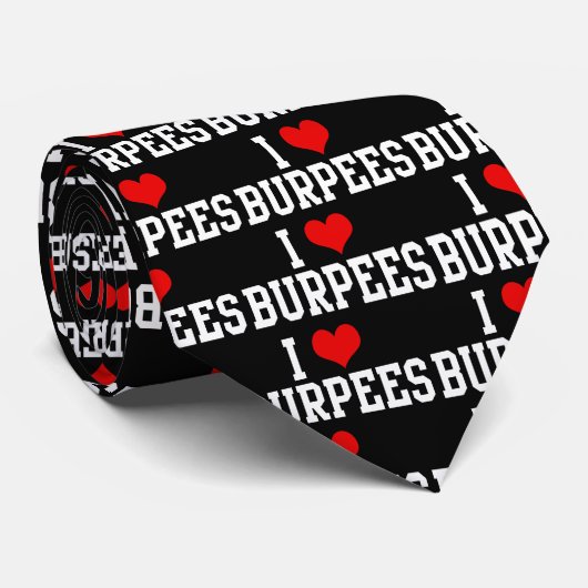 I Love Burpees, Fitness Stropdas (Opgerold)