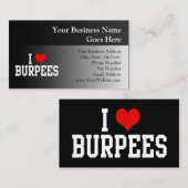I Love Burpees, Fitness Visitekaartje (Voorkant / Achterkant)