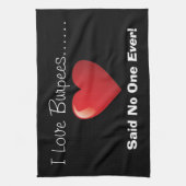 I Love Burpees Gym Towel Theedoek (Verticaal)