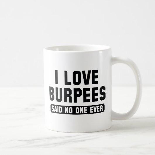 I Love Burpees Koffiemok (Rechts)