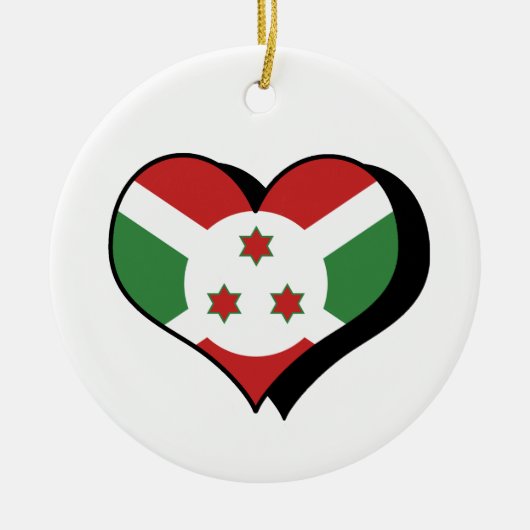 I Love Burundi Ornament (Voorkant)