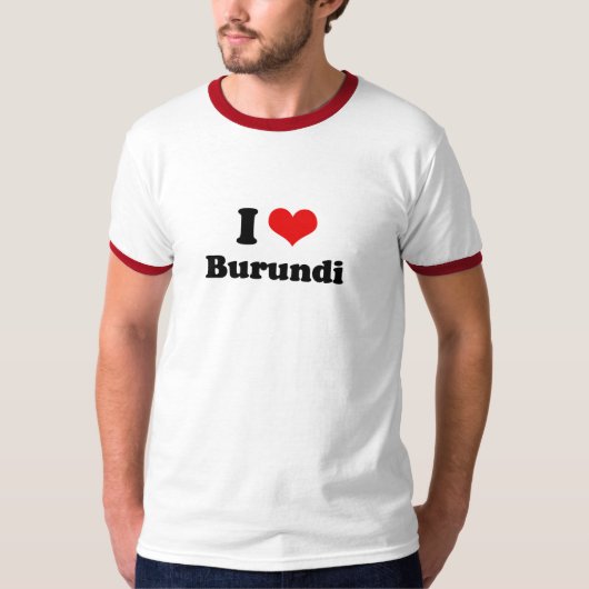 I Love Burundi Tshirt (Voorkant)