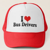I Love Bus Drivers Trucker Pet (Voorkant)