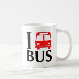 I Love Bus Ik hou van de bus Bus Koffiemok