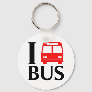 I Love Bus   Ik hou van de bus   Bus Sleutelhanger