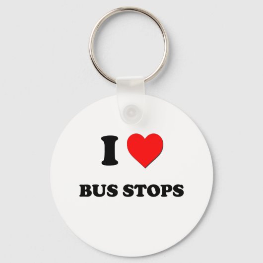 I Love Bus Stops Sleutelhanger (Voorkant)