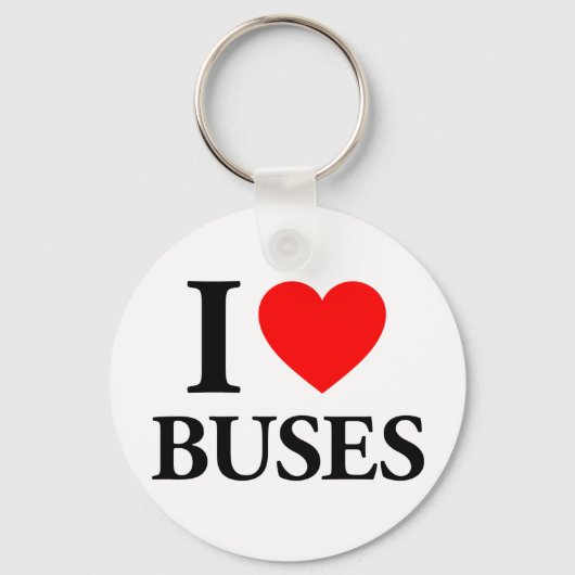 I Love Buses Sleutelhanger (Voorkant)