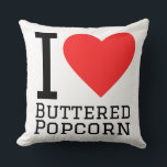 I love buttered popcorn kussen<br><div class="desc">I love buttered popcorn,  for food lovers</div>