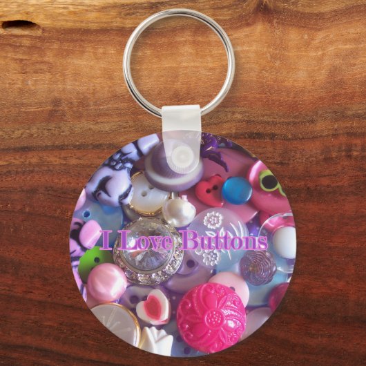 I Love Button Sleutelhanger (Voorkant)