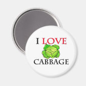 I Love Cabbage Magneet (Voorkant / Achterkant)