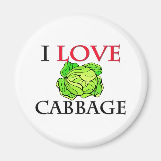 I Love Cabbage Magneet (Voorkant)