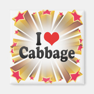 I Love Cabbage Magneet