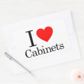 I Love Cabinets Rechthoekige Sticker (Envelop)