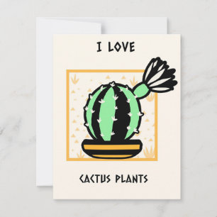 I Love Cactus Planten Bedankkaart
