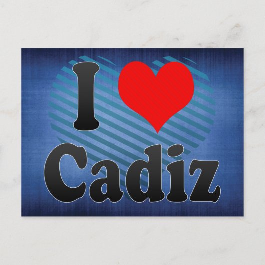 I Love Cadiz, Spain Briefkaart (Voorkant)