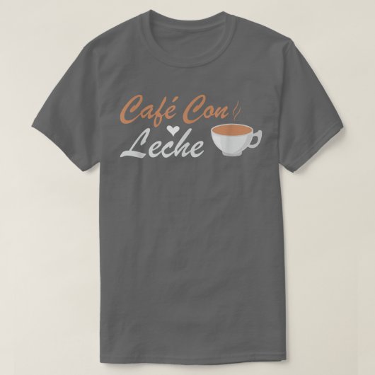 I Love Cafe Con Leche T-shirt (Design voorkant)