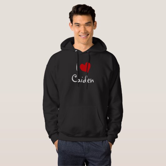 I Love Caiden Hoodie (Voorkant volledig)