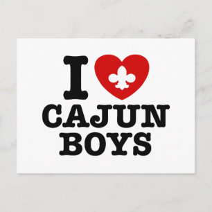 I Love Cajun Boys Briefkaart