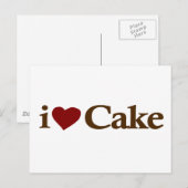 I Love Cake Briefkaart (Voorkant / Achterkant)