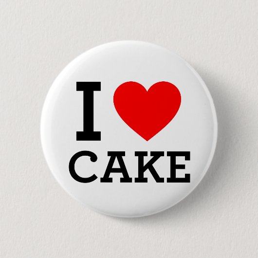 I Love Cake Ronde Button 5,7 Cm (Voorkant)