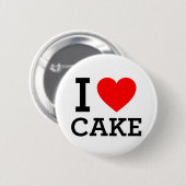 I Love Cake Ronde Button 5,7 Cm (Voorkant /achterkant)