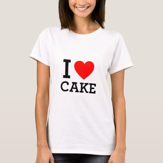 I Love Cake T-shirt (Voorkant)