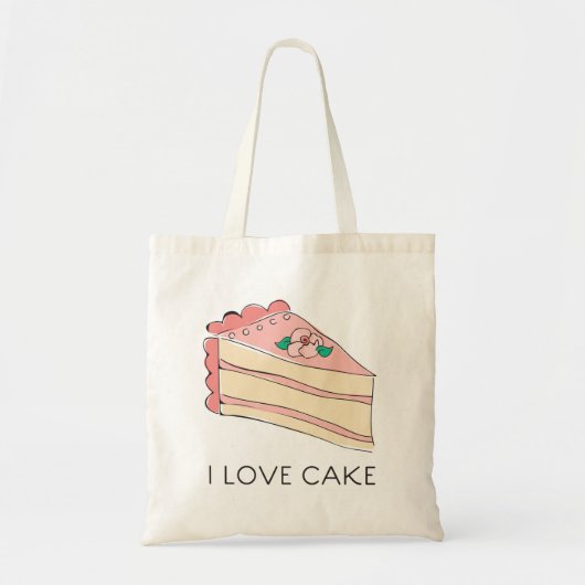 I Love Cake Tote Bag (Voorkant)