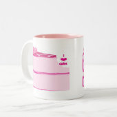 I Love Cake Tweekleurige Koffiemok (Voorkant links)