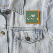 I Love Calculus Vierkante Button 5,1 Cm (In situ)