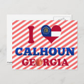 I Love Calhoun, Georgia Briefkaart (Voorkant / Achterkant)