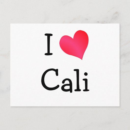 I Love Cali Briefkaart (Voorkant)