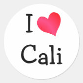 I Love Cali Ronde Sticker (Voorkant)