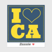 I Love California (Blue) Sticker (Vel)
