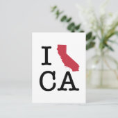 I Love California Briefkaart (Staand voorkant)