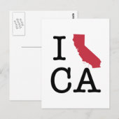 I Love California Briefkaart (Voorkant / Achterkant)
