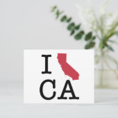 I Love California Briefkaart (Staand voorkant)