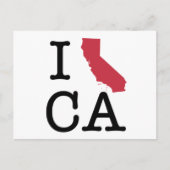 I Love California Briefkaart (Voorkant)