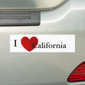I Love California Bumpersticker (Op auto)
